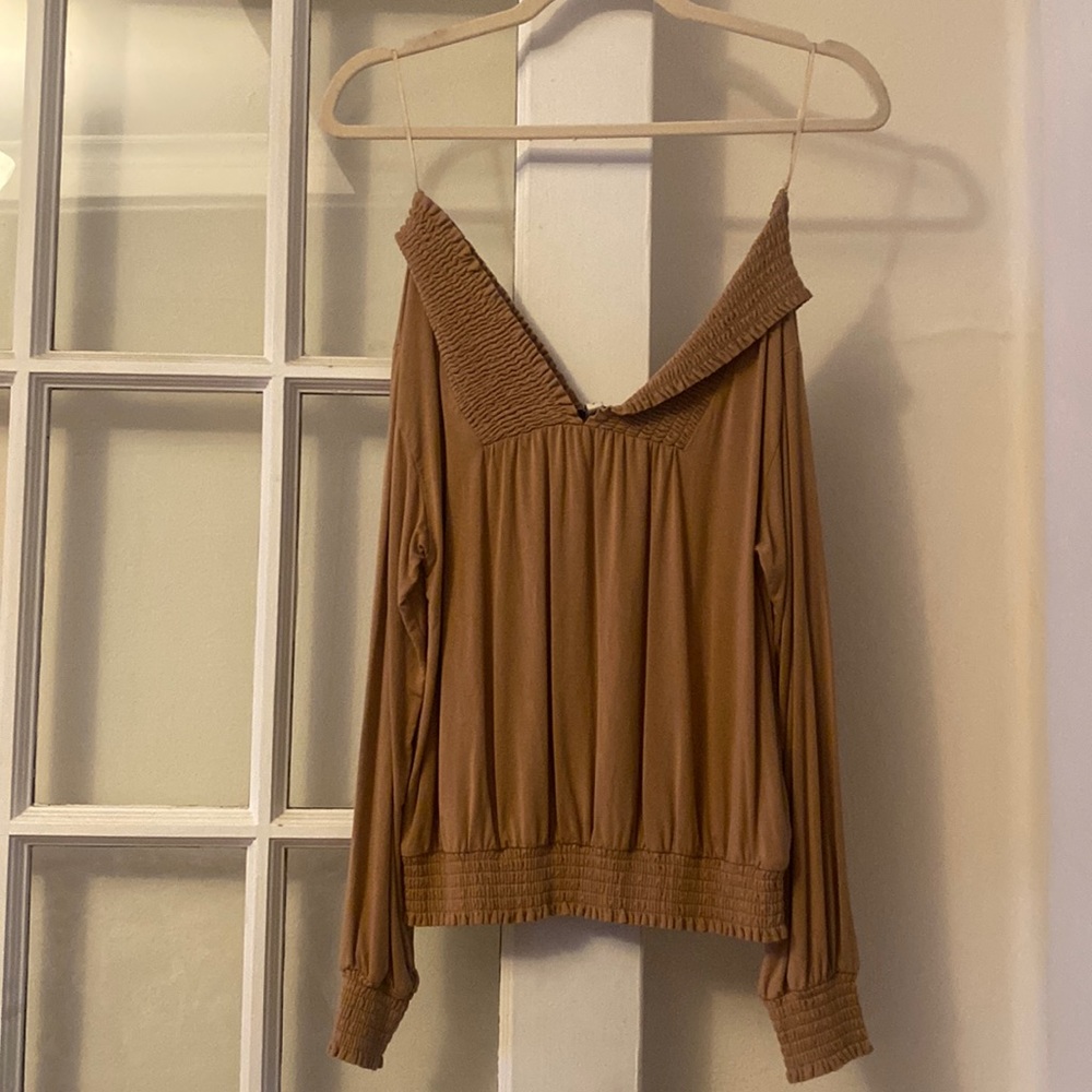 Express off the should slouch shirt